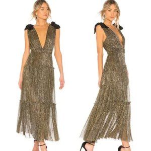 Sabina Musayev Gold Ray Dress - Large